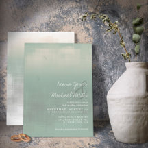Watercolor Refletions Wedding Sage ID774