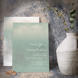 Convite Watercolor Refletions Wedding Sage ID774