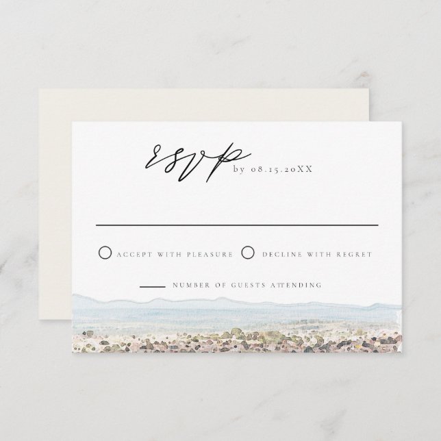 Convite Watercolor San Miguel Mexico RSVP Card (Frente/Verso)
