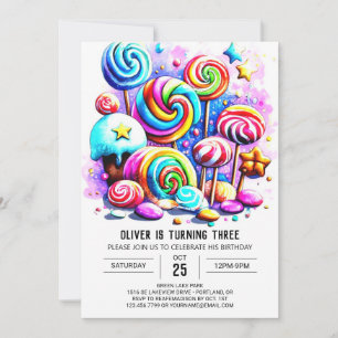 Convite Watercolor Sprinkles Editable Birthday