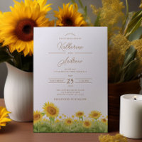 Watercolor Sunflower Wedding