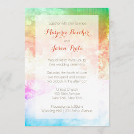 Convite Watercolor Swirl Wedation Invitation Sunrise