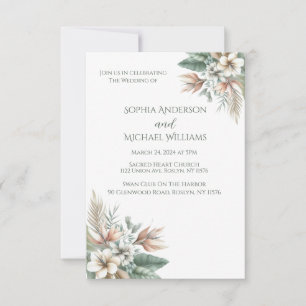 Convite Watercolor Tropical Elegance-Wedding