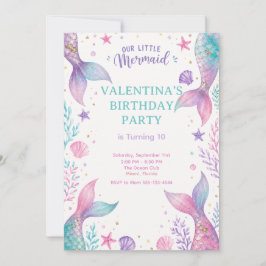 Convite Watercolor Under The Sea Party Invite