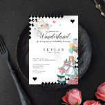 Convite Watercolor Vintage Alice No País Das Maravilhas<br><div class="desc">Convide seus convidados para o seu importante encontro com nossa bela vintagem Alice no convite de aniversário da Terra Maravilha. Perfeito para um aniversário temático da Alice no País das Maravilhas. Design apresenta uma mistura de nossos próprios florais originais desenhados à mão e trabalho de arte. Restauramos meticulosamente as ilustrações...</div>