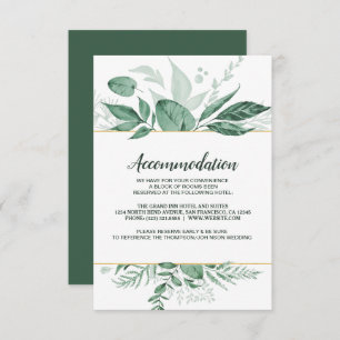 Convite Watercolor Wild Deixa Casamento Verde Caçador
