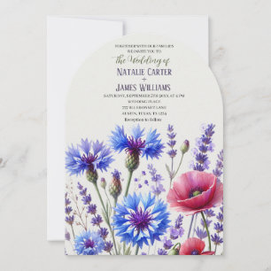 Convite Watercolor Wildflower Floral Weditation