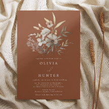 Watercolor Wildflower Terracotta Wedding