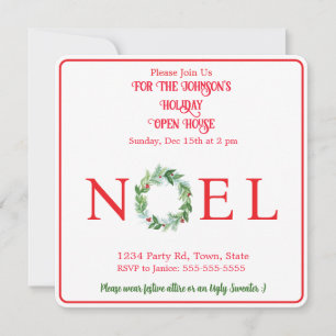 Convite Watercolor Winter Wreath PERSONALIZE