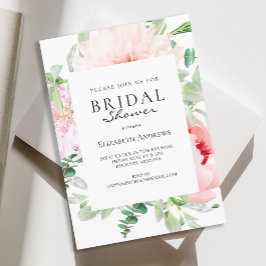 Convite Watercolour Botanical Spring Bridal Shower