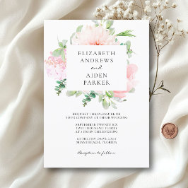 Convite Watercolour Botanical Spring Wedding Collection