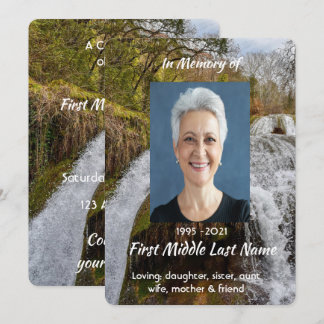 Convite Waterfall Landscape Celebration Life Service