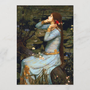 Convite Waterhouse Ophelia Invtions
