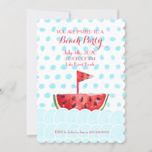 Convite Watermelon Boat Beach Party