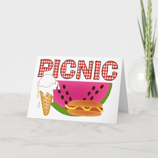 Convite Watermelon Picnic BBQ Invite (Frente)