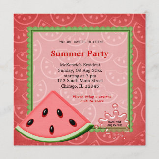 Convite Watermelon Summer Party