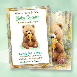 Convite We Can Bear-ly Wait! Boy's Baby Shower