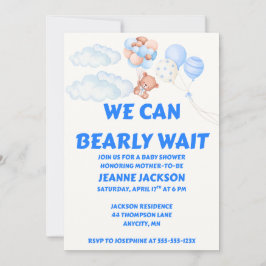 Convite We Can Bearly Wait Baby Shower