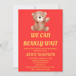 Convite We Can Bearly Wait Baby Shower