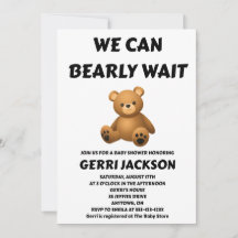 We Can Bearly Wait Baby Shower 