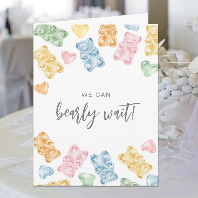 Convite We Can Bearly Wait Gummy Bears Baby Shower  (Criador carregado)