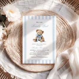 Convite We Can Bearly Wait Teddy Bear Baby Shower