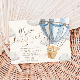 Convite We Can Bearly Wait Twins Baby Shower Invitation