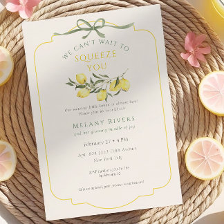 Convite We can't wait to Squeeze You Neutral Baby Shower