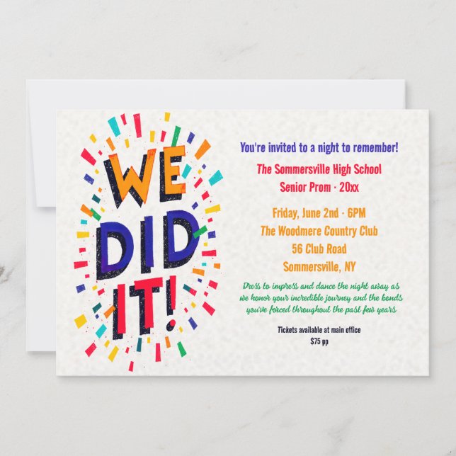 Convite We Did It (Frente)