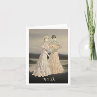 Convite WE DO Gay Lesbian Women Wedding Invitation Invite