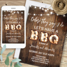 We Do Retro Rustic Engagement Party