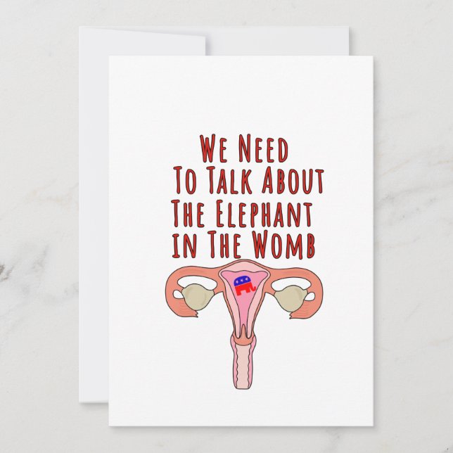 Convite We Need to Talk About The Elephant In The Womb (Frente)