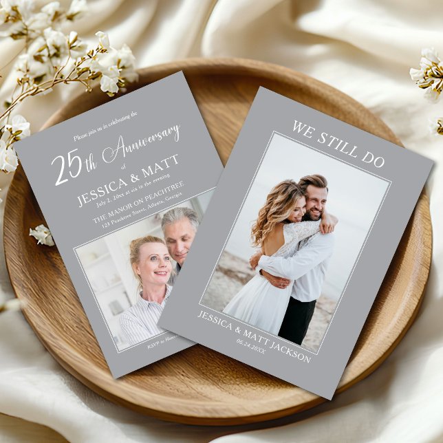 Convite We Still Do 25th Wedding Anniversary Celebration (Criador carregado)