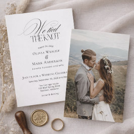Convite We tied the Knot with Photo Wedding Reception