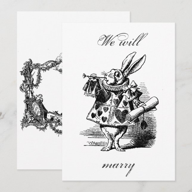 Convite We will marry – Announcement to the wedding (Frente/Verso)