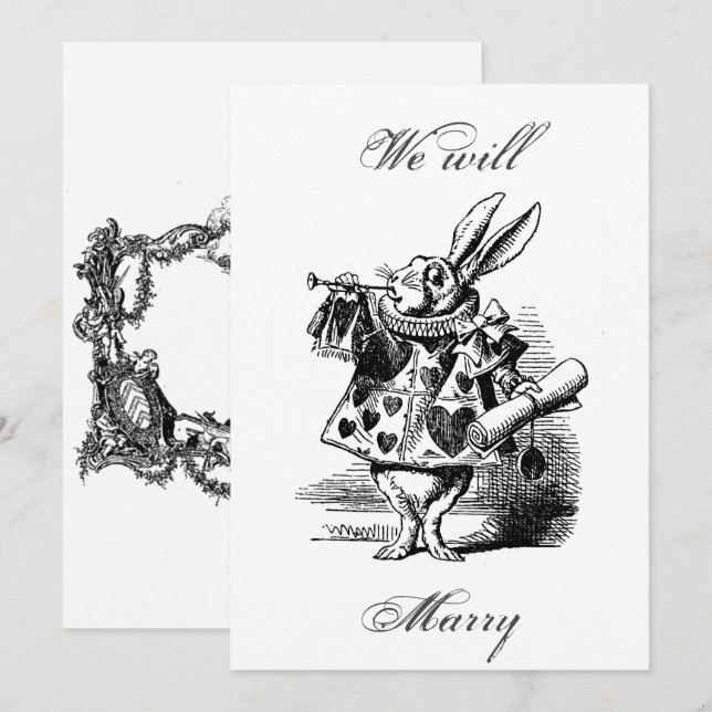 Convite We will marry – Announcement to the wedding (Frente/Verso)