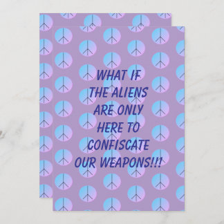 Convite Weapon Alien Abduction Invitation