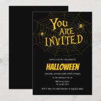 Web Aranha Você É Convidado Festa De Halloween