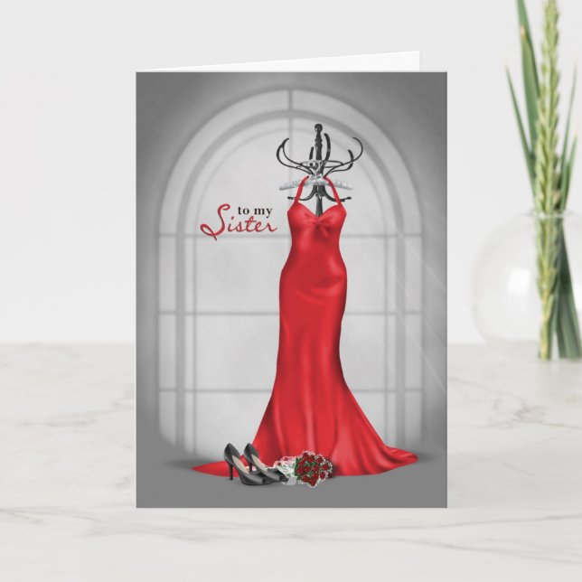 Convite Wedding Attendant Request for Sister (Frente)