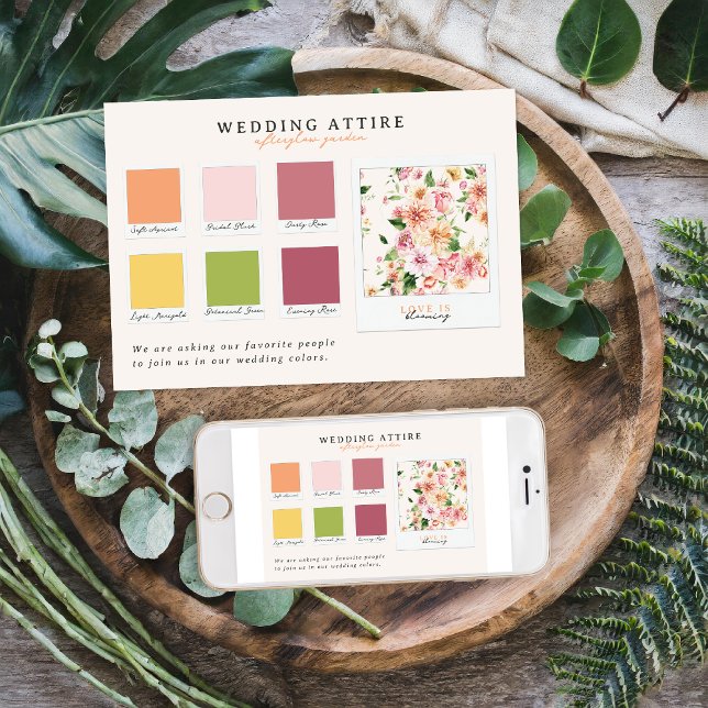 Convite Wedding Attire | Afterglow Garden Palette (Criador carregado)