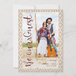 Convite Wedding Bohemian Tribal Textile Texture Background