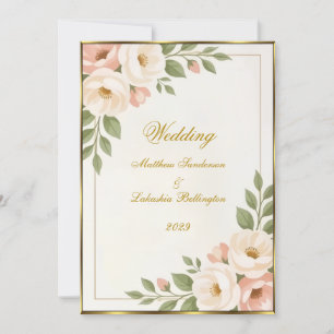 Convite Wedding Boho Style Linda Moderna Sofisticada