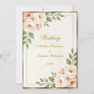 Convite Wedding Boho Style Linda Moderna Sofisticada