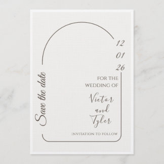 Convite Wedding Card – Modern Minimal Save The Date Arch