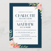 Convite Wedding de florescência de Botanicals |