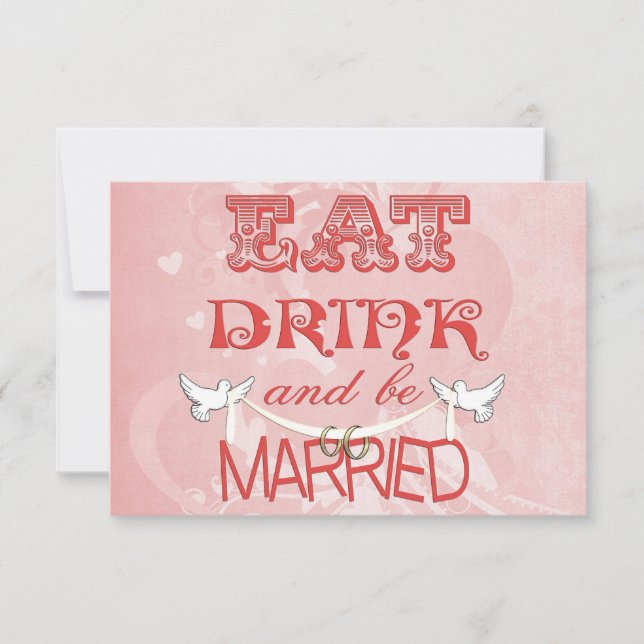 Convite Wedding Doves RSVP (Frente)