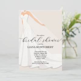 Convite Wedding Dress Bridal Shower