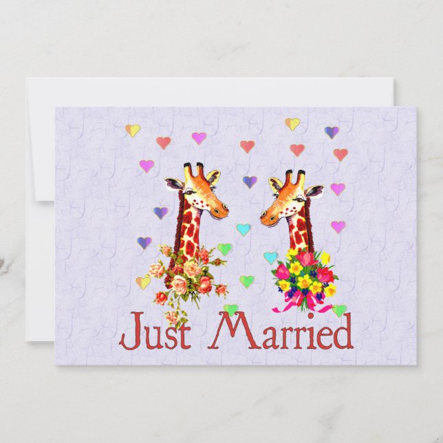 Convite Wedding Girafes (Frente)