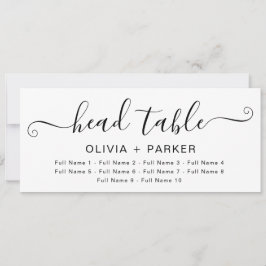 Convite Wedding Head Table Seating Card – Modern Script