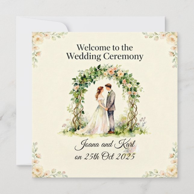 Convite Wedding Invitation  (Frente)